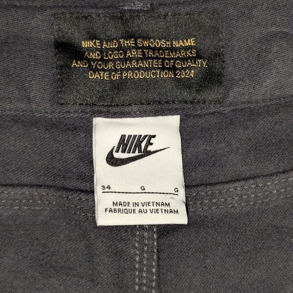 Nike Life Mens Chamois Double Knee Work Pants Black Size 34 New NWT $155 - Picture 10 of 16